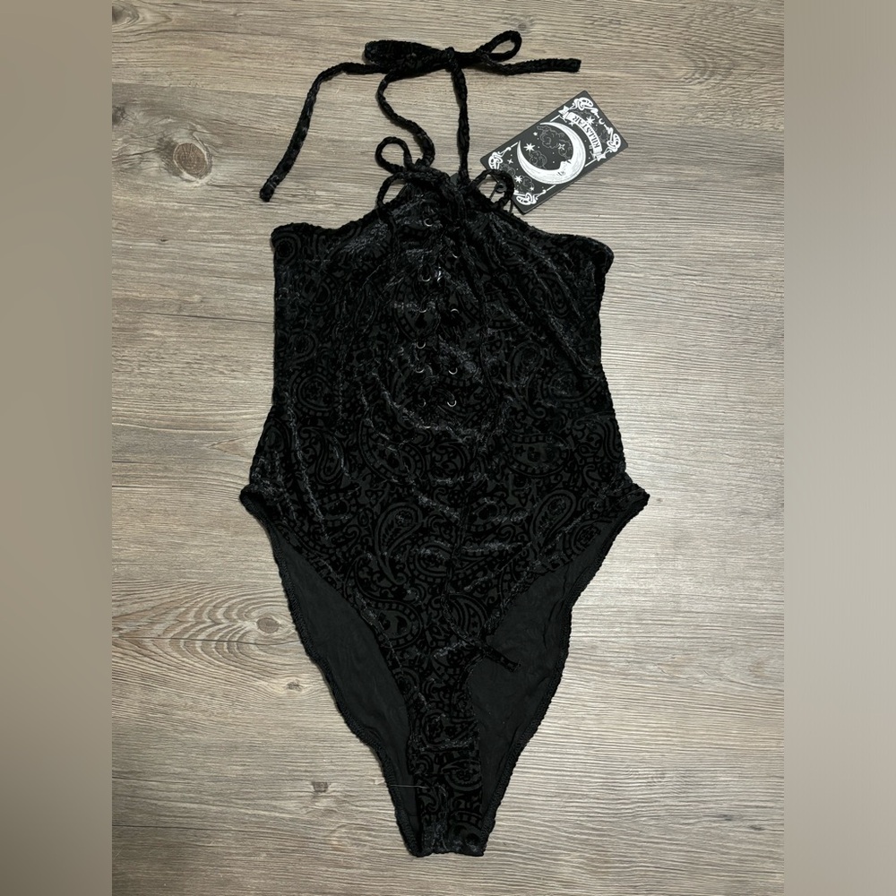 NWT Killstar Midnyte Velvet Bodysuit
